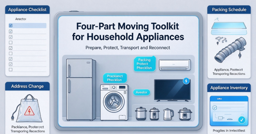 Four-Part Moving Toolkit for Household Appliances