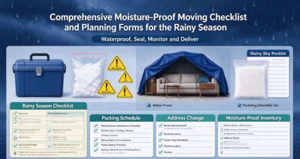 Comprehensive Moisture-Proof Moving Checklist and Planning Forms for the Rainy Season