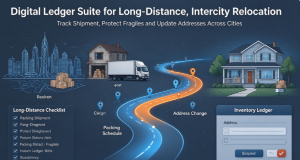 Digital Ledger Suite for Long-Distance, Intercity Relocation